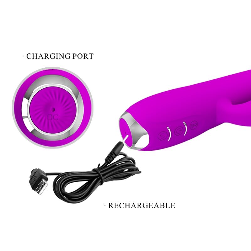 PRETTY LOVE - VIBRATEUR LAPIN RECHARGEABLE GLORIA IMPERMÉABLE VIOLET – Image 10