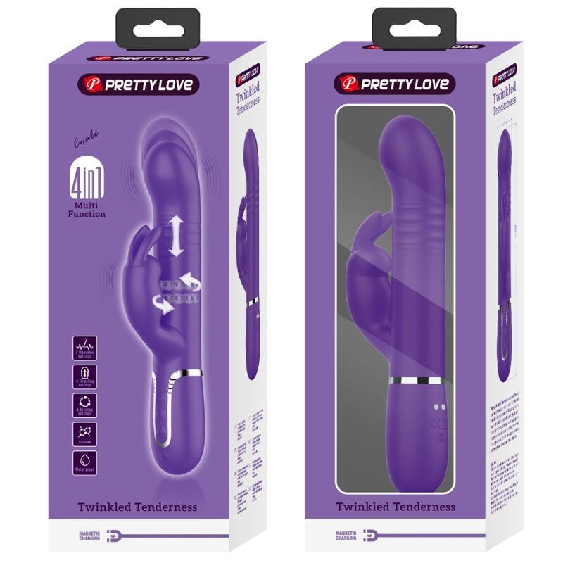 PRETTY LOVE - COALE VIBRATEUR RABBIT 4 EN 1 VIOLET – Image 10