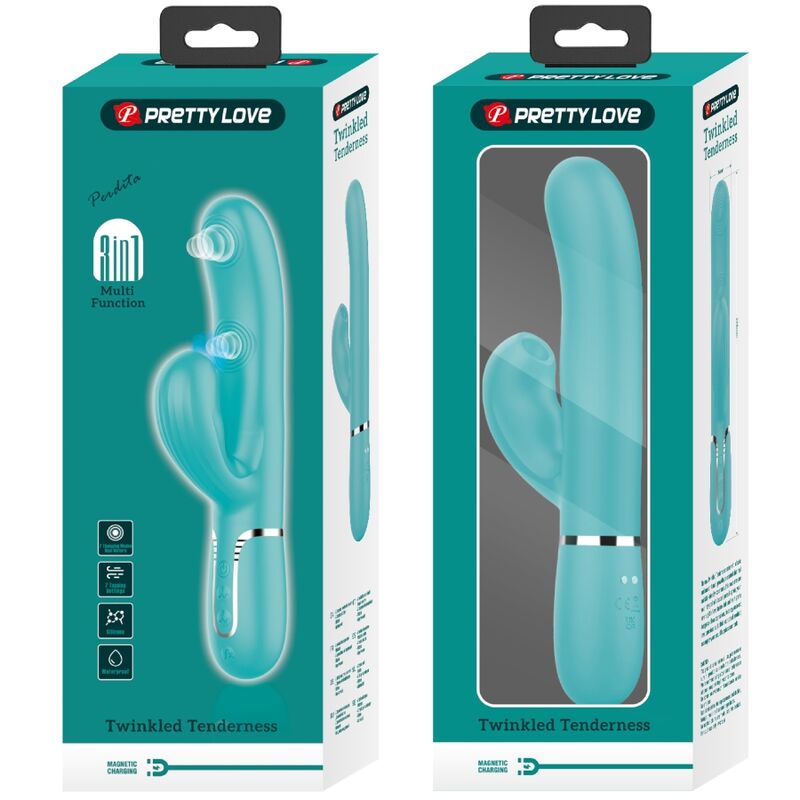PRETTY LOVE - PERLITA VIBRATEUR MULTIFONCTION 3 EN 1 POINT G VERT AQUA – Image 11