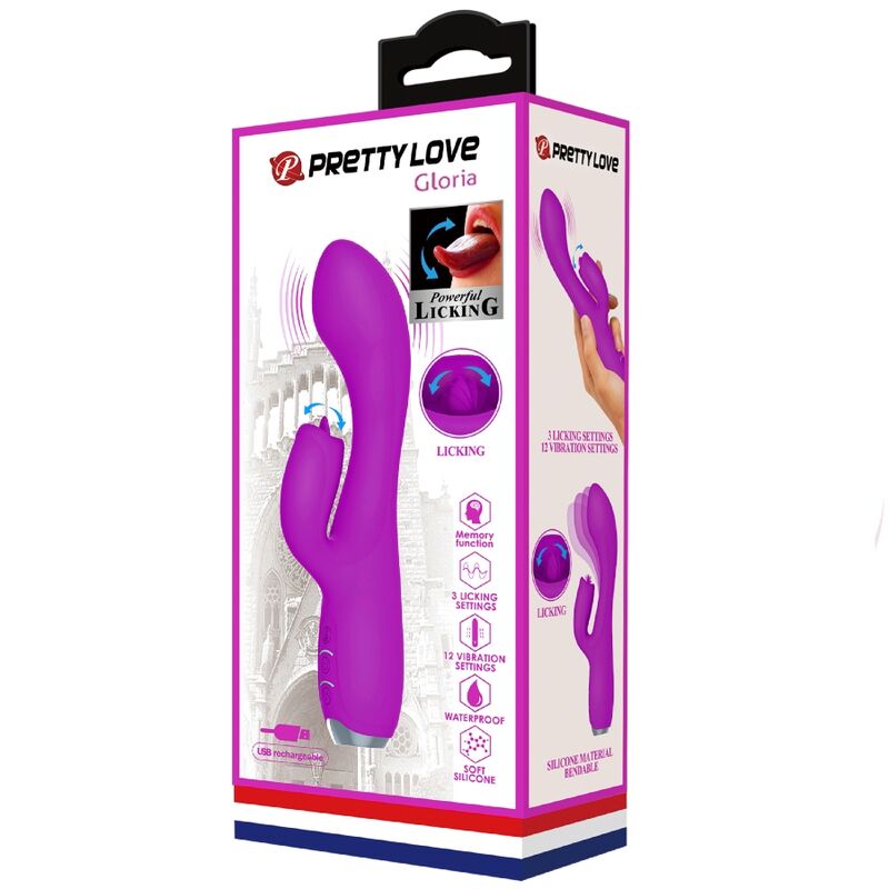 PRETTY LOVE - VIBRATEUR LAPIN RECHARGEABLE GLORIA IMPERMÉABLE VIOLET – Image 11