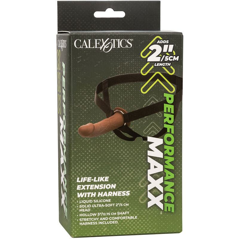 CALEXOTICS - EXTENSION PERFORMANCE MAXX RÉALISTE AVEC HARNAIS PEAU MARRON – Image 16