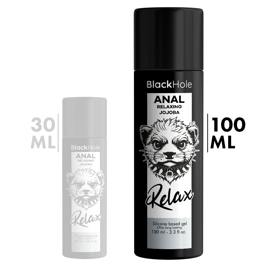BLACK HOLE - RELAXANT ANAL JOJOBA RELAX BASE SILICONE 100 ML – Image 2