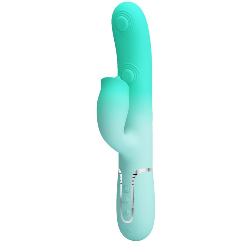 PRETTY LOVE - VIBRATEUR LAPIN MULTIFONCTION GIGI VERT AQUA – Image 2