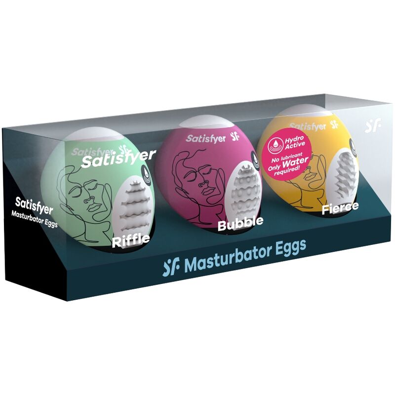 SATISFYER - 3 OEUFS MASTURBATEURS RIFFLE, BUBBLE & FIERCE – Image 2