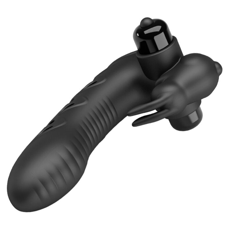 PRETTY LOVE - COUVERCLE DE DOIGT VIBRATEUR LAPIN NOIR VANCE – Image 2