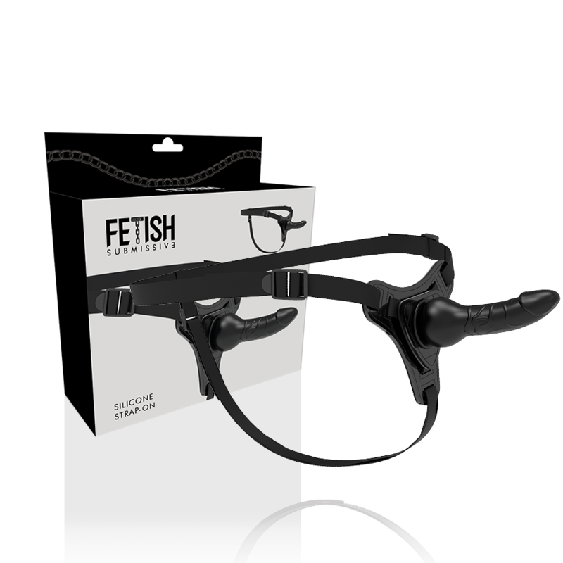 FETISH SUBMISSIVE HARNESS - SILICONE NOIR RÉALISTE 16 CM – Image 2