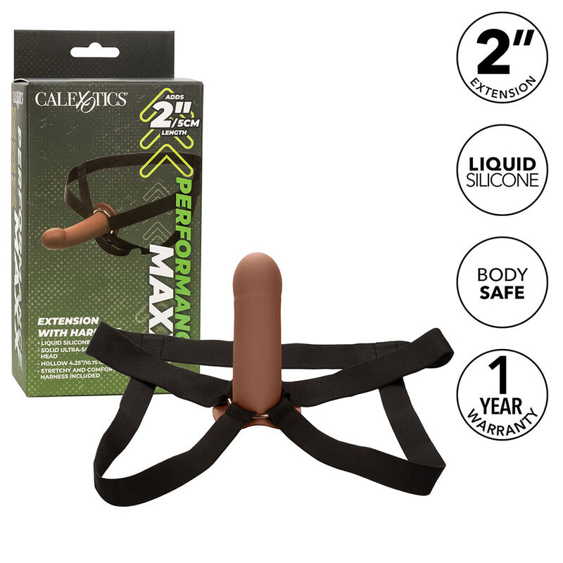 CALEXOTICS - EXTENSION PERFORMANCE MAXX AVEC HARNAIS PEAU BRUN – Image 2