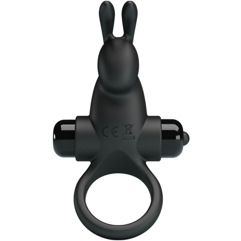 PRETTY LOVE - ANNEAU VIBRANT + STIMULATEUR DE CLITORIS RABBIT 10 VIBRATIONS NOIR – Image 2