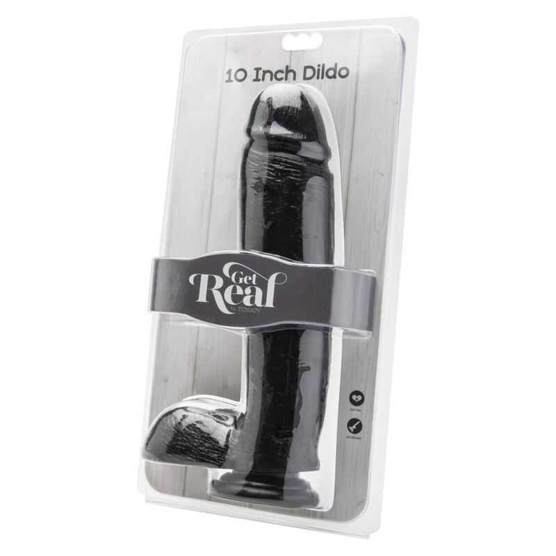 GET REAL - GODE 25,5 CM AVEC BOULES NOIRES – Image 2