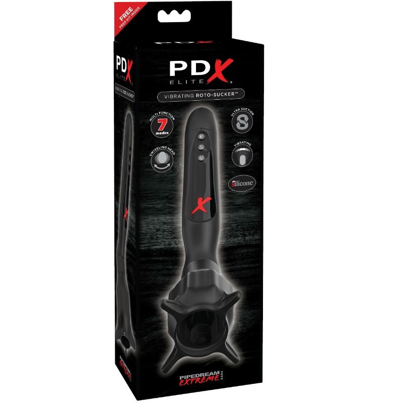 PDX ELITE - Stimulateur vibratoire avec ondes de stimulation Roto-Sucker – Image 2
