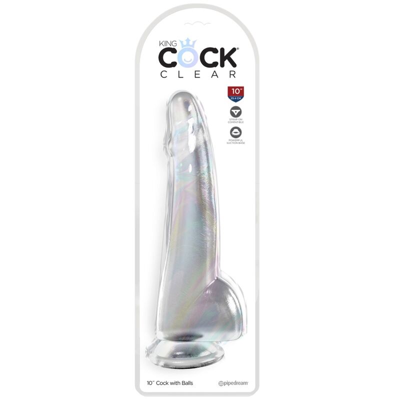 KING COCK - CLEAR GODE TESTICULES 19 CM TRANSPARENT – Image 2