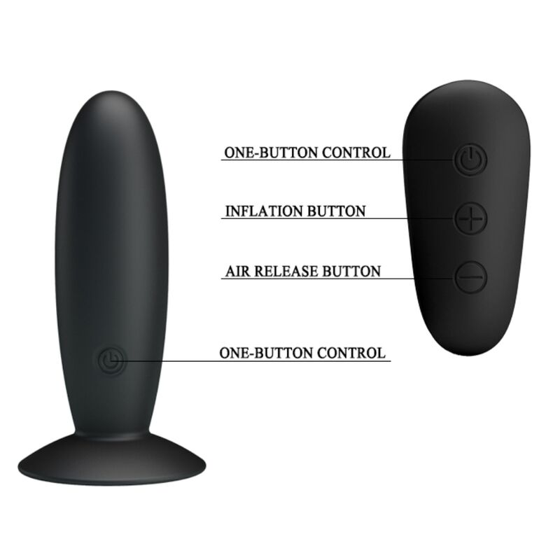 MR PLAY - PLUG ANAL AVEC TÉLÉCOMMANDE VIBRATION NOIRE – Image 2