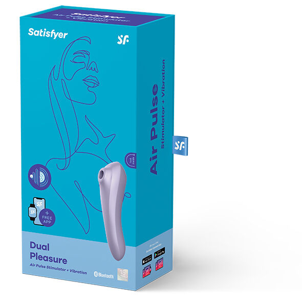SATISFYER - VIBRATEUR DUAL PLEASURE AIR PULSE MAUVE – Image 2