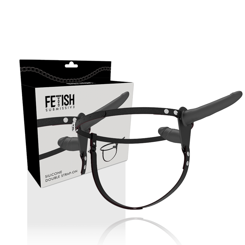 FETISH SUBMISSIVE HARNESS - DOUBLE PÉNÉTRATION NOIR – Image 2