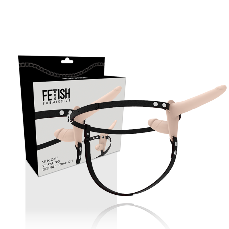 FETISH SUBMISSIVE HARNESS - VIBRATEUR FLESH UP DOUBLE PÉNÉTRATION – Image 2