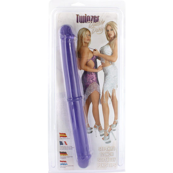 SEVEN CREATIONS - DOUBLE PÉNIS 30 CM VIOLET – Image 2
