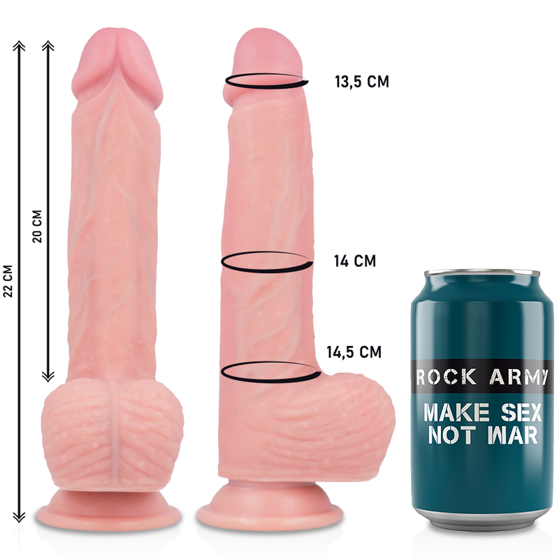 ROCKARMY - LIQUIDE SILICONE PREMIUM HAWK RÉALISTE 22 CM -O- 4.6 CM – Image 2