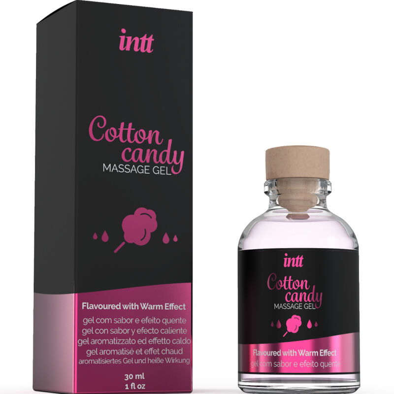INTT MASSAGE & ORAL SEX - GEL DE MASSAGE SAVEUR COTTON BABE À PAPA ET EFFET CHAUFFANT – Image 2