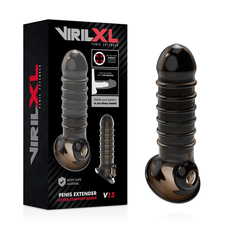 VIRILXL - EXTENSION ET GAINE DE PÉNIS V15 NOIRE – Image 2