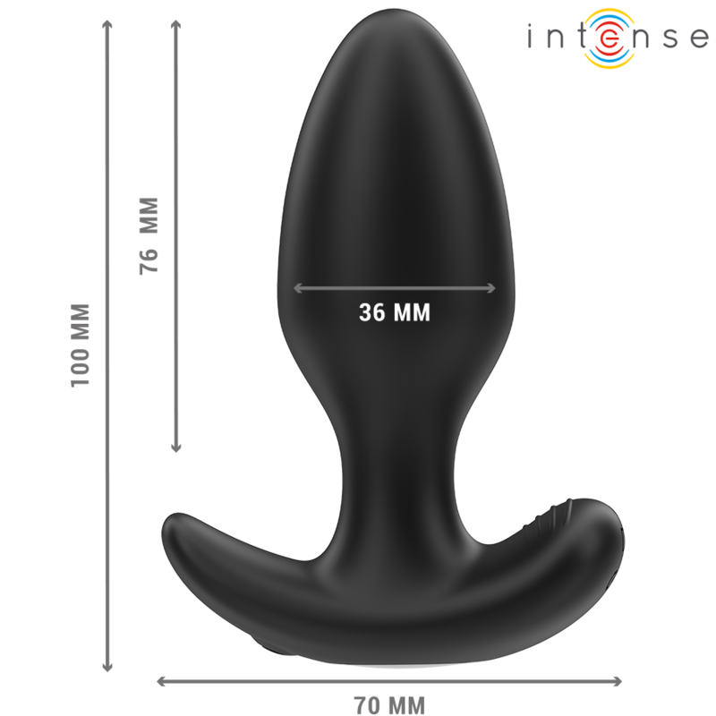 INTENSE - JOEY ANAL PLUG 10 VIBRATIONS NOIR TÉLÉCOMMANDE – Image 2
