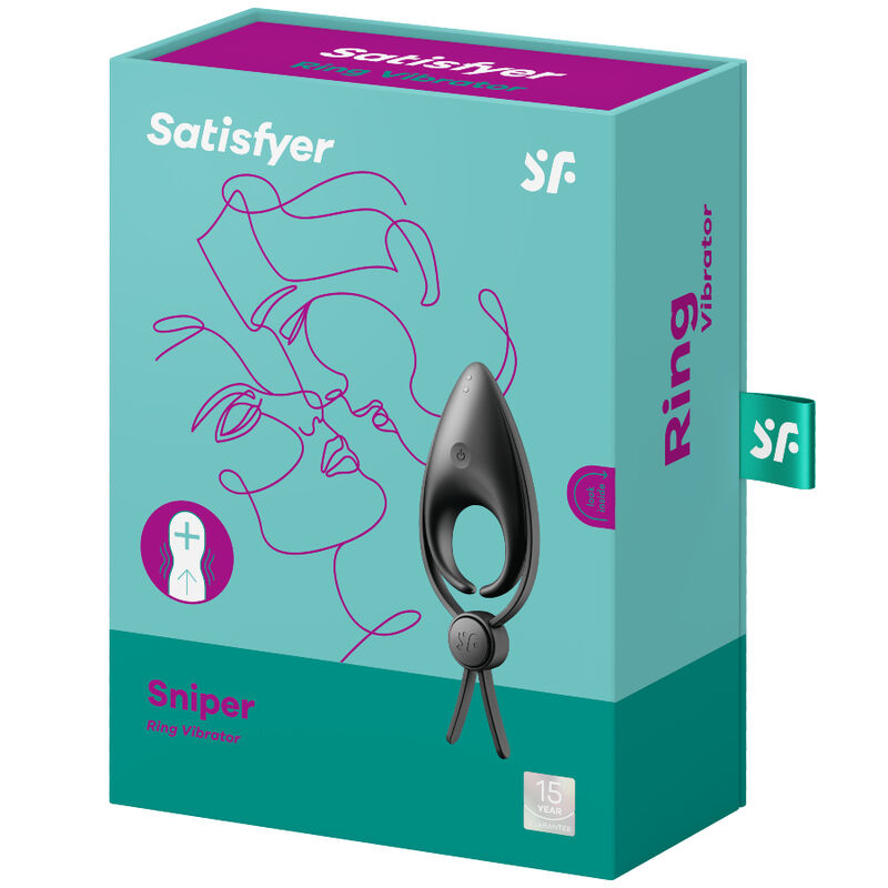 SATISFYER - VIBRATEUR ANNEAU SNIPER NOIR – Image 3