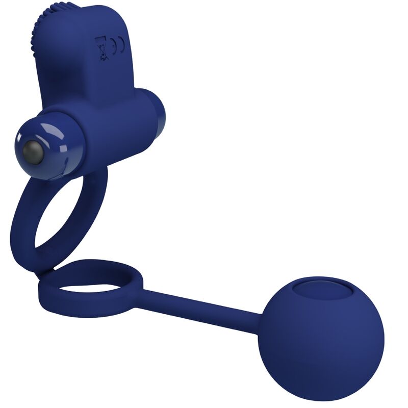 PRETTY LOVE - REMINGTON DOUBLE ANNEAU VIBRANT AVEC PLUG BLEU – Image 3
