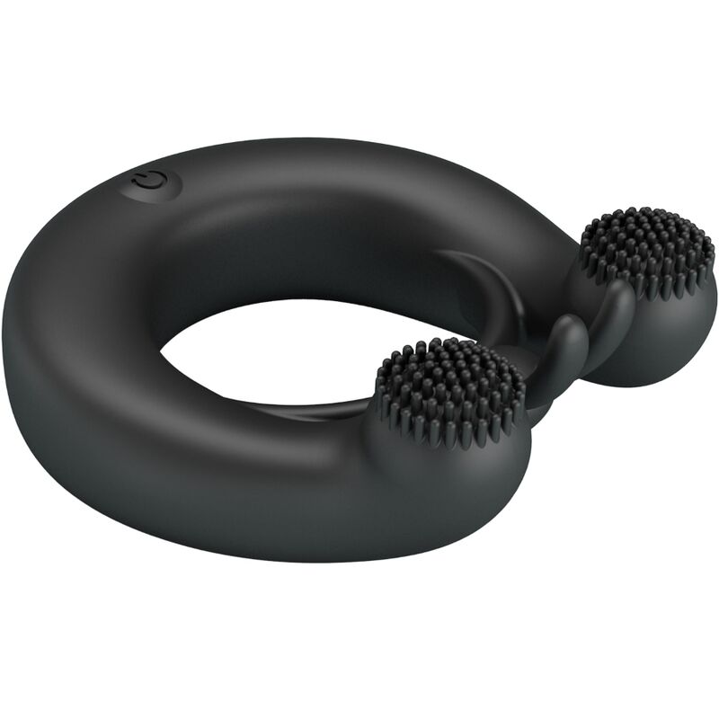 PRETTY LOVE - ANNEAU VIBRANT DAHLIA + STIMULATEUR DE CLITORIS 12 VIBRATIONS NOIR – Image 3