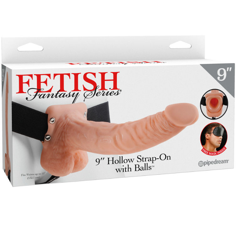 FETISH FANTASY SERIES - SANGLE CREUSE 9 AVEC BOULES 22,9 CM CHAIR – Image 4