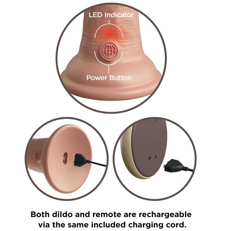 KING COCK - ELITE VIBRATEUR GODE RÉALISTE & TÉLÉCOMMANDE EN SILICONE 23 CM – Image 3