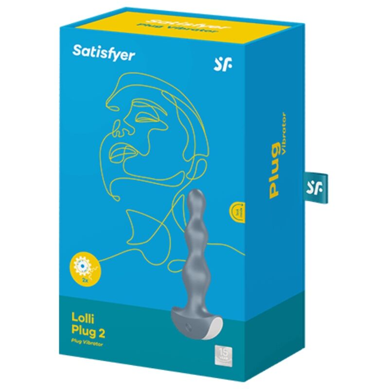 SATISFYER - VIBRATEUR LOLLI PLUG 2 PLUG GRIS – Image 3