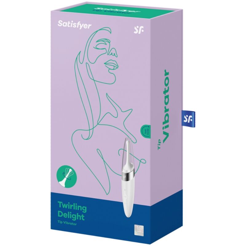 SATISFYER - VIBRATEUR POINTE DE CLIT TWIRLING DELIGHT BLANC – Image 3