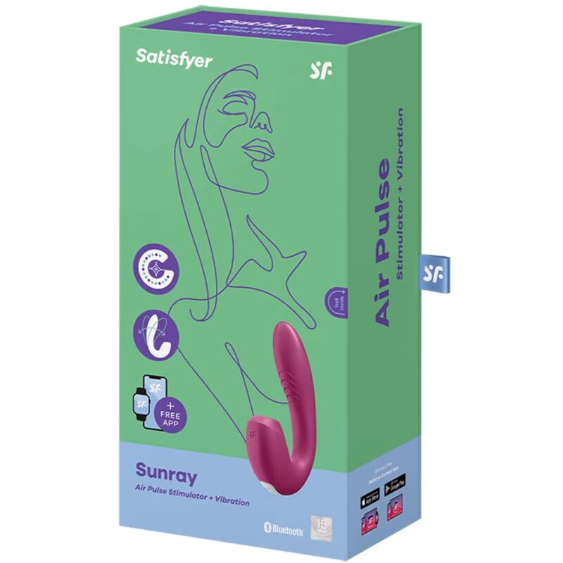 SATISFYER - APPLICATION SUNRAY STIMULATEUR ET VIBRATEUR ROUGE – Image 3
