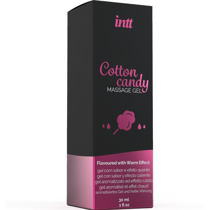 INTT MASSAGE & ORAL SEX - GEL DE MASSAGE SAVEUR COTTON BABE À PAPA ET EFFET CHAUFFANT – Image 3