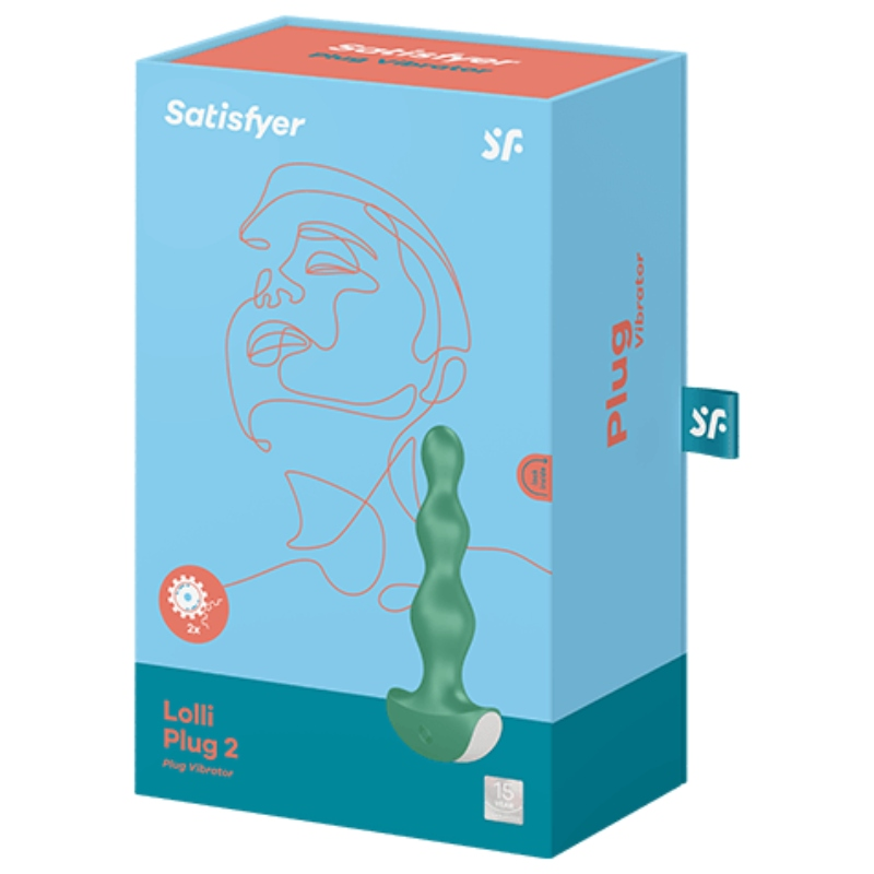 SATISFYER - VIBRATEUR LOLLI PLUG 2 PLUG VERT – Image 3