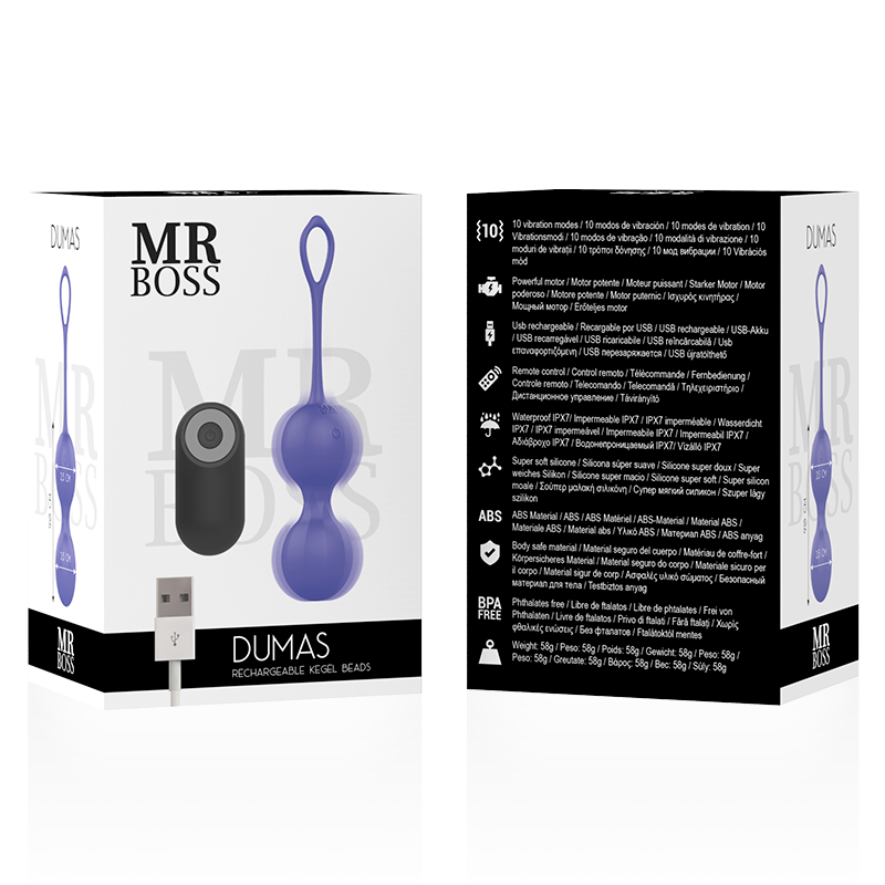 MR BOSS - DUMAS PERLES DE KEGEL VIBRANTES TÉLÉCOMMANDE – Image 3