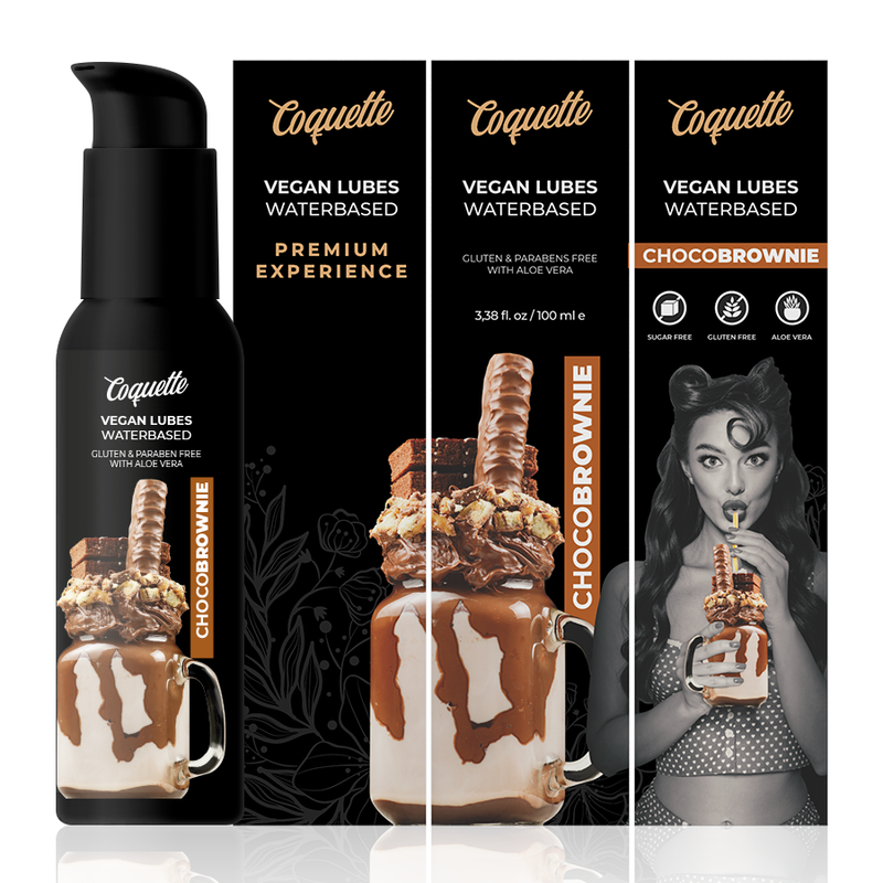 COQUETTE CHIC DESIRE - LUBRIFIANT VÉGÉTALIEN CHOCOBROWNIE PREMIUM EXPERIENCE 100ML – Image 3
