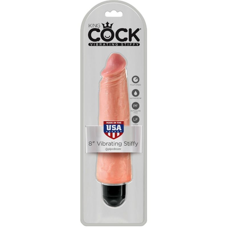 KING COCK - VIBRATEUR RÉALISTE ET RIGIDE 20,3 CM NATUREL – Image 3