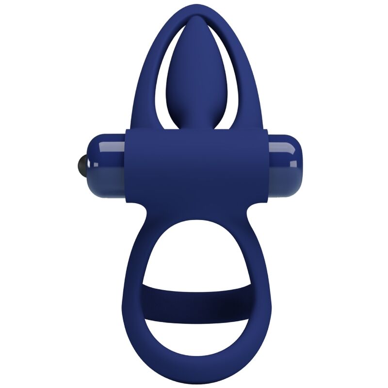 PRETTY LOVE - MAT DOUBLE ANNEAU AVEC VIBRATION & STIMULATEUR BLEU – Image 4