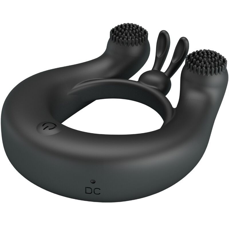 PRETTY LOVE - ANNEAU VIBRANT DAHLIA + STIMULATEUR DE CLITORIS 12 VIBRATIONS NOIR – Image 4
