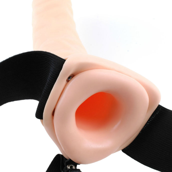 FETISH FANTASY SERIES - 19 CM VIBRANT CREUX STRAP-ON MARRON – Image 4