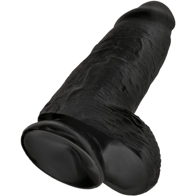 KING COCK - PÉNIS RÉALISTE CHUBBY 23 CM NOIR – Image 4