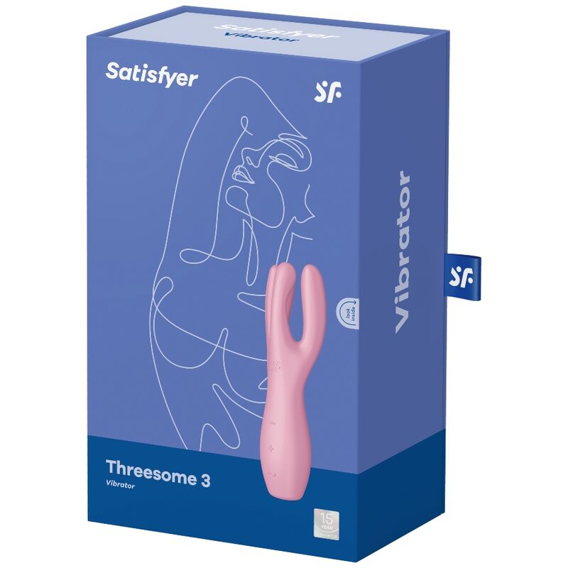SATISFYER - VIBRATEUR THREESOME 3 ROSE – Image 4