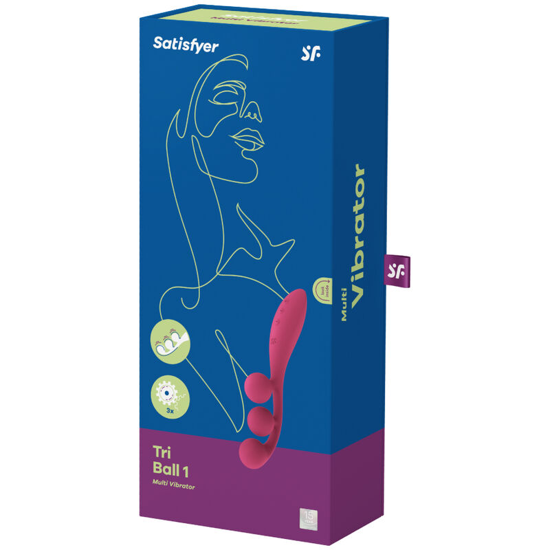 SATISFYER - VIBRATEUR MULTI TRI BALL 1 ROUGE – Image 4