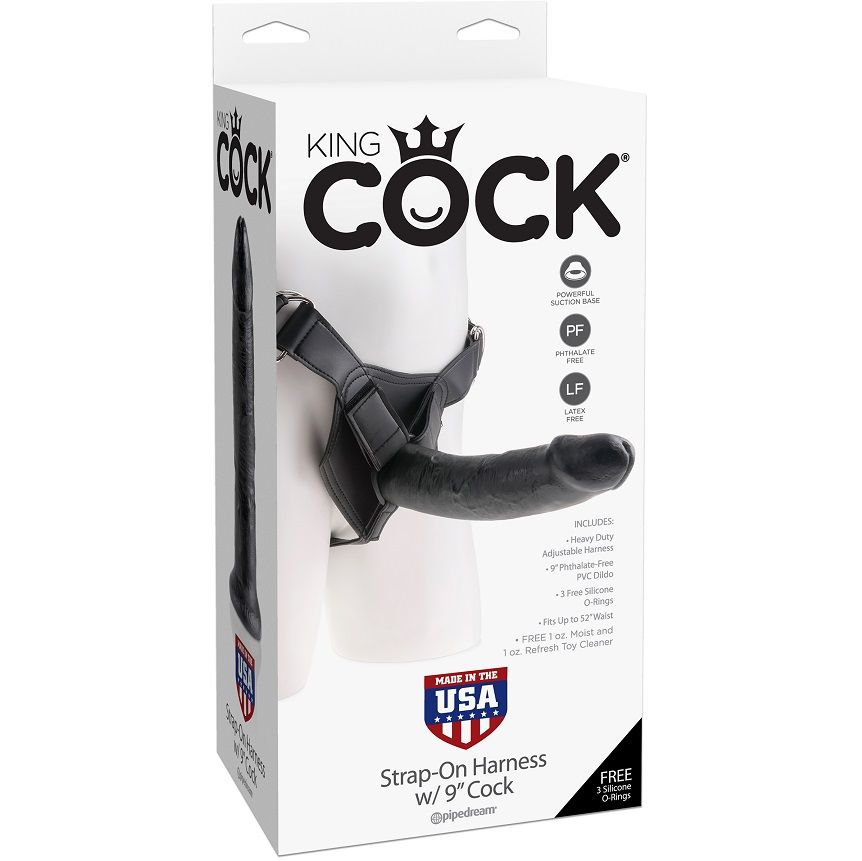 KING COCK - HARNAIS AVEC PÉNIS NOIR RÉALISTE 22,9 CM – Image 5