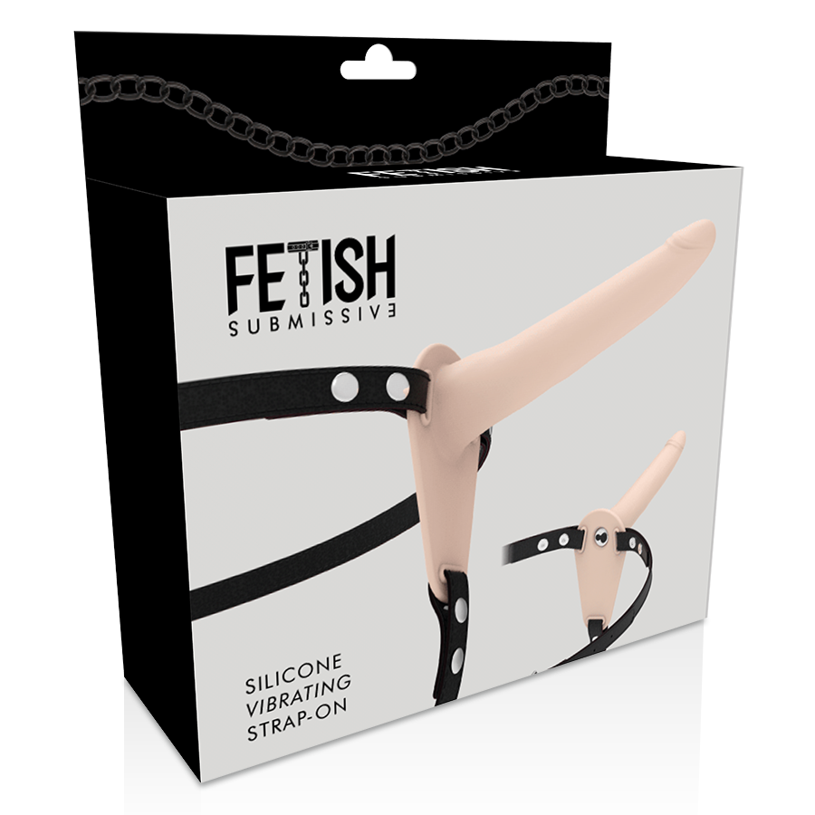 FETISH SUBMISSIVE HARNESS - VIBRATEUR SILICONE FLESH 15 CM – Image 4