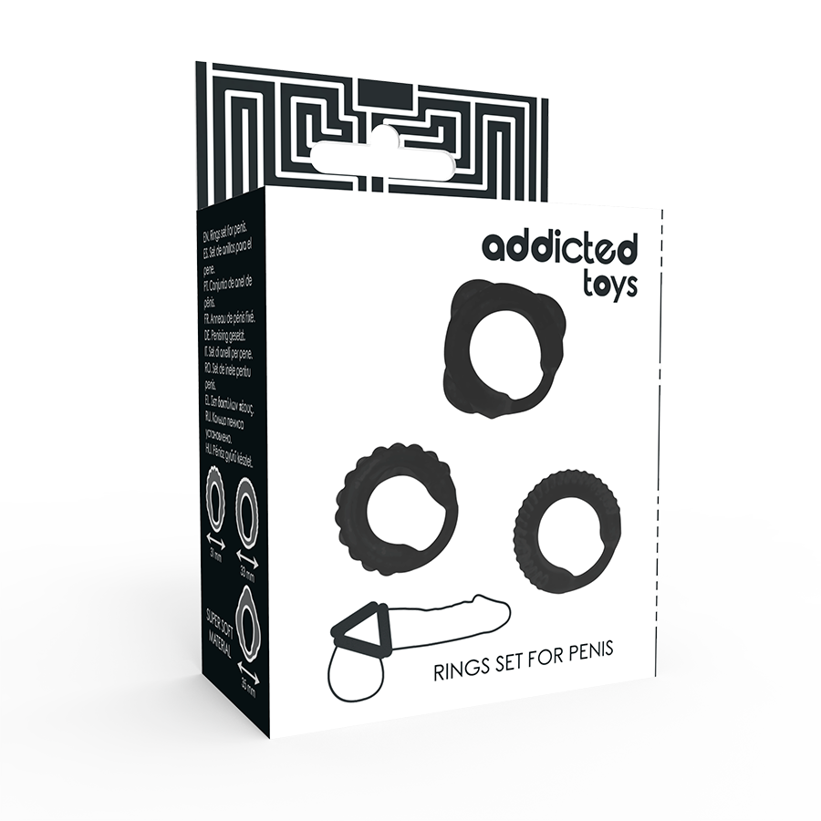 ADDICTED TOYS - ENSEMBLE C-RING NOIR – Image 4