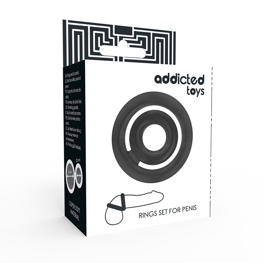 ADDICTED TOYS - POTENZ- C-RING PÉNIS NOIR – Image 4
