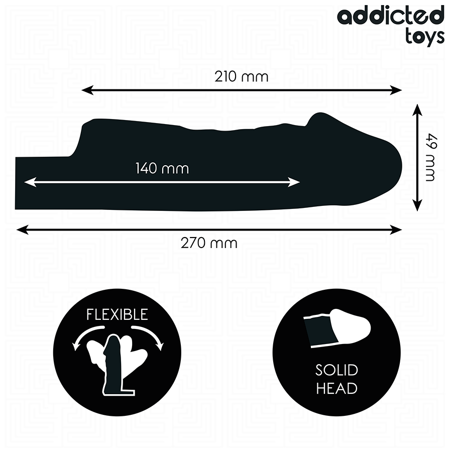 ADDICTED TOYS - GAINE PÉNIS TRANSPARENTE TAILLE M 27 CM – Image 4