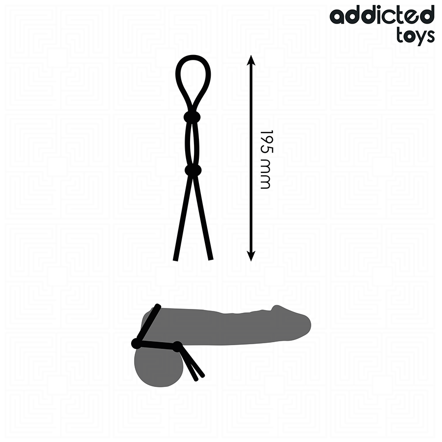 ADDICTED TOYS - CORDE EN SILICONE POUR LE PÉNIS À DOUBLE BOUCLE – Image 4