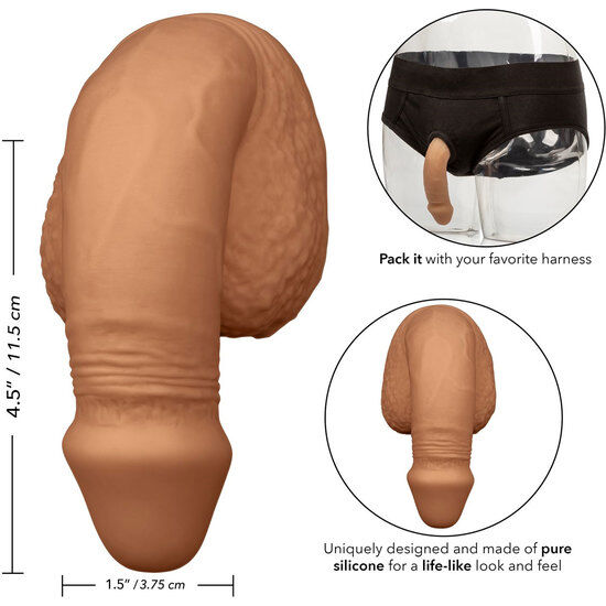 CALEXOTICS - GODE EN SILICONE PÉNIS 12.75 CM CARAMEL – Image 4